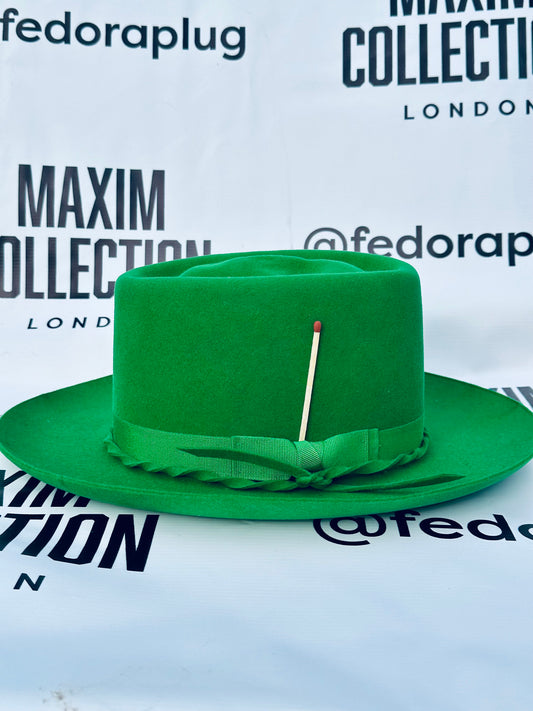 Emerald Green Rabbit Fur Fedora