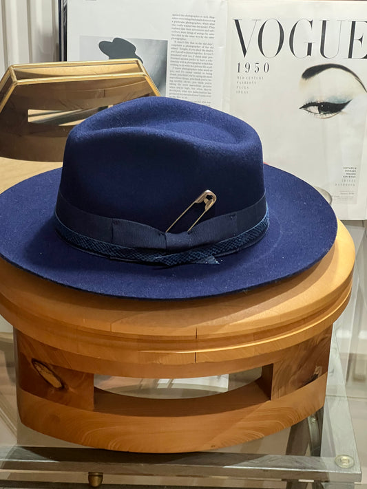 Navy Blue Fedora